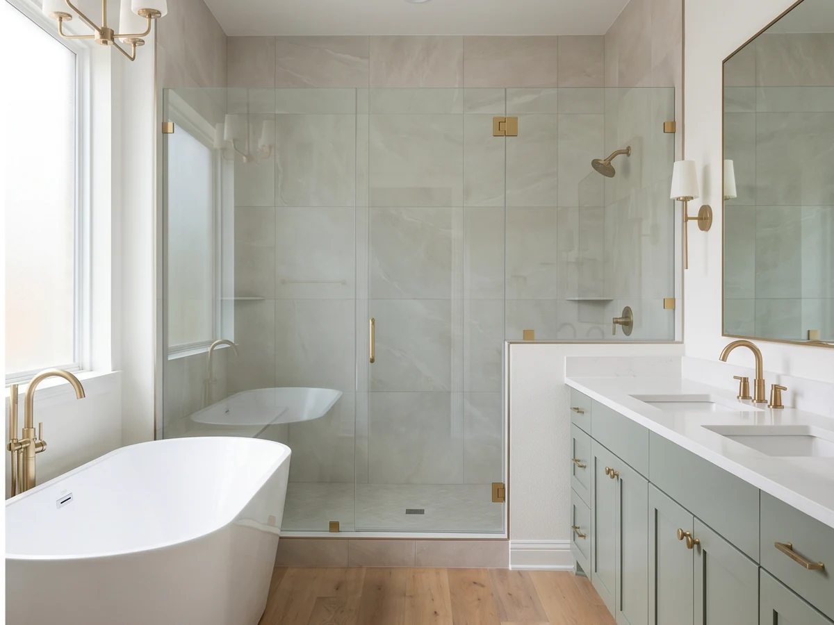 Lantern team at work on a bathroom design project