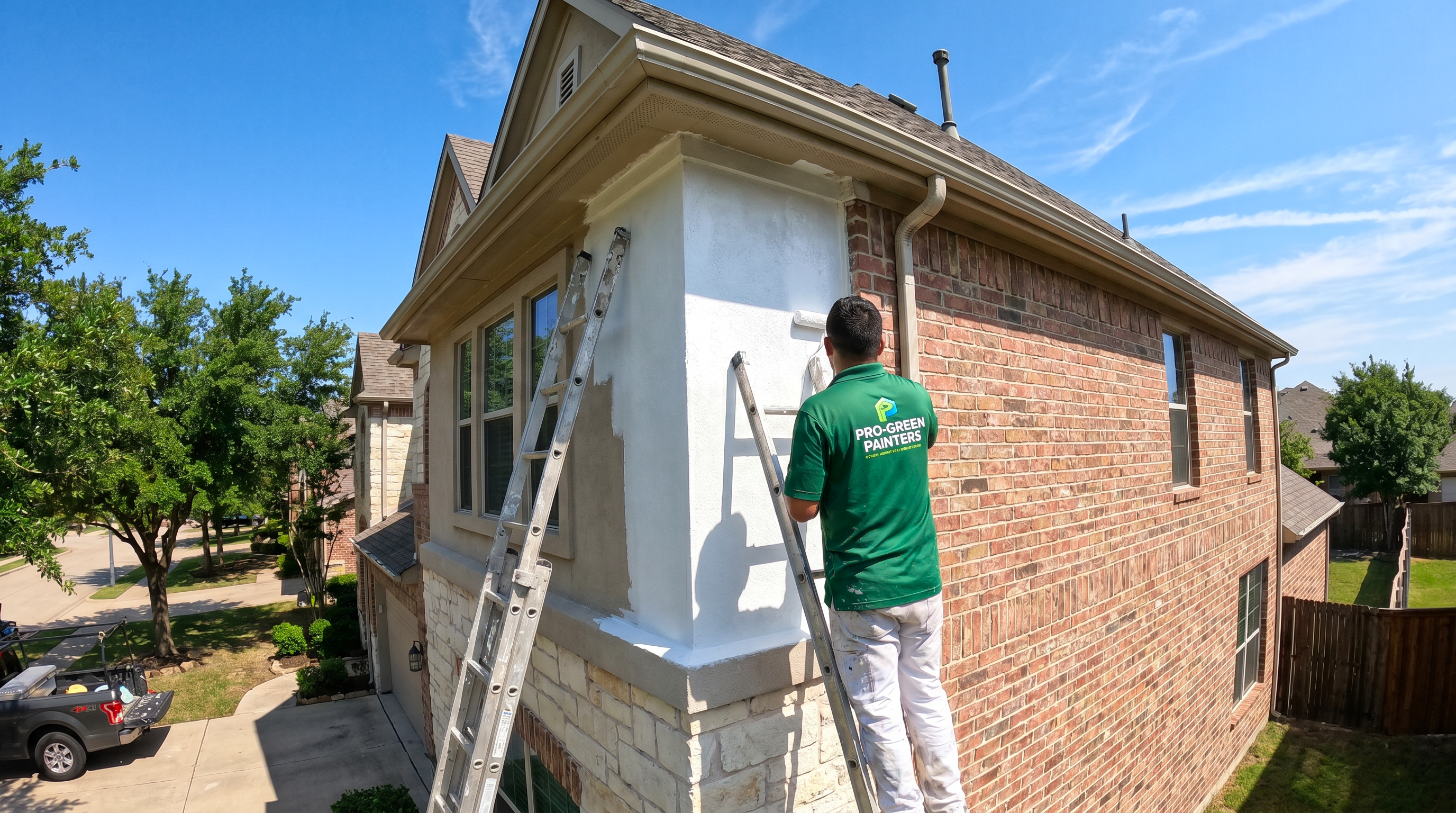 Lantern team at work on a exterior painting project