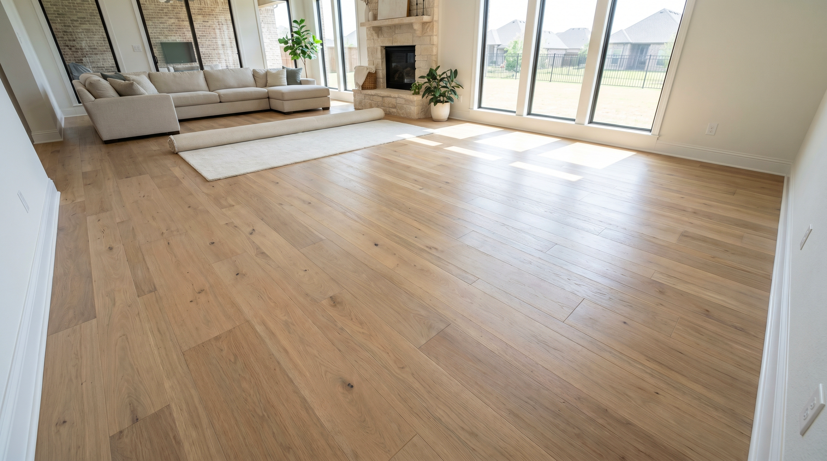 Lantern team at work on a flooring install project