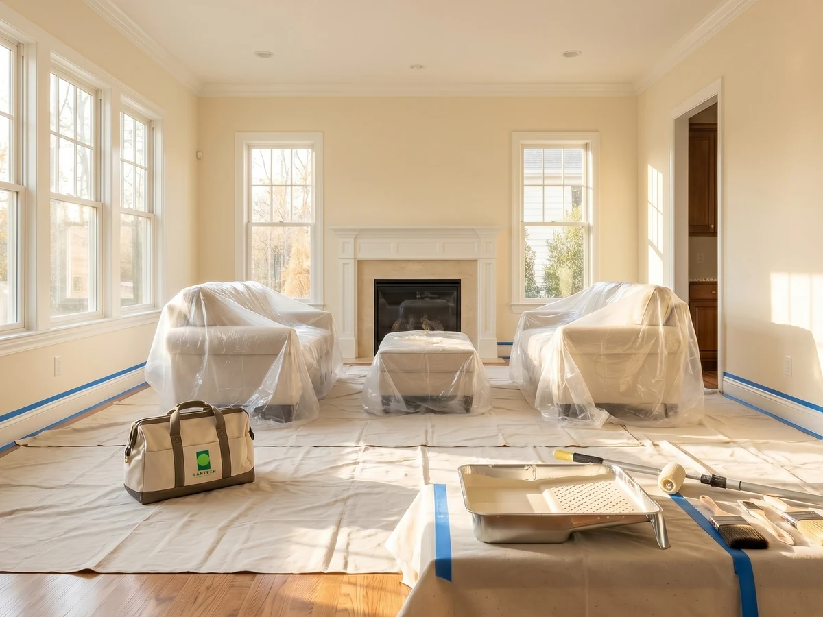 Lantern team at work on a interior painting project